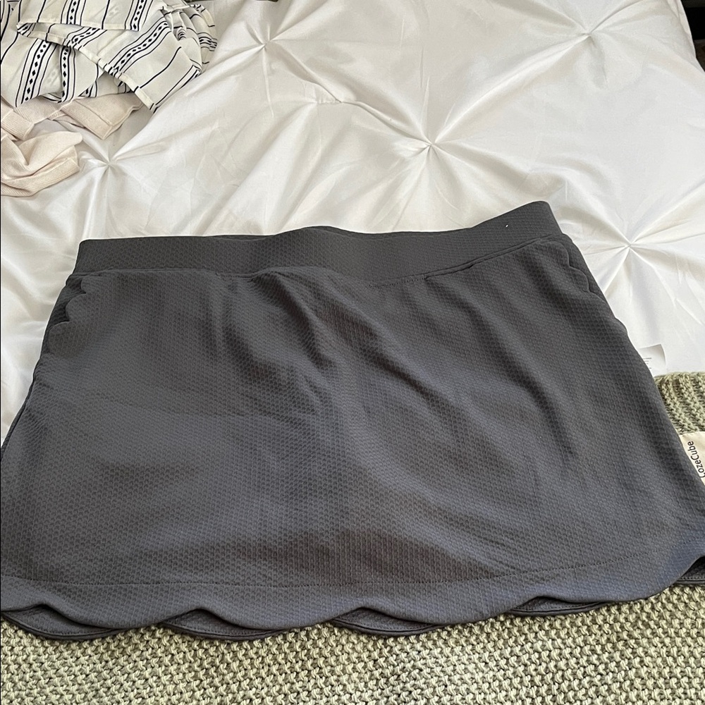 Pebble Beach Charcoal Mini Skirt
